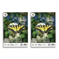 MALIK - 100 Hojas Papel Fotográfico A4 230gr Brillo - Pack Doble