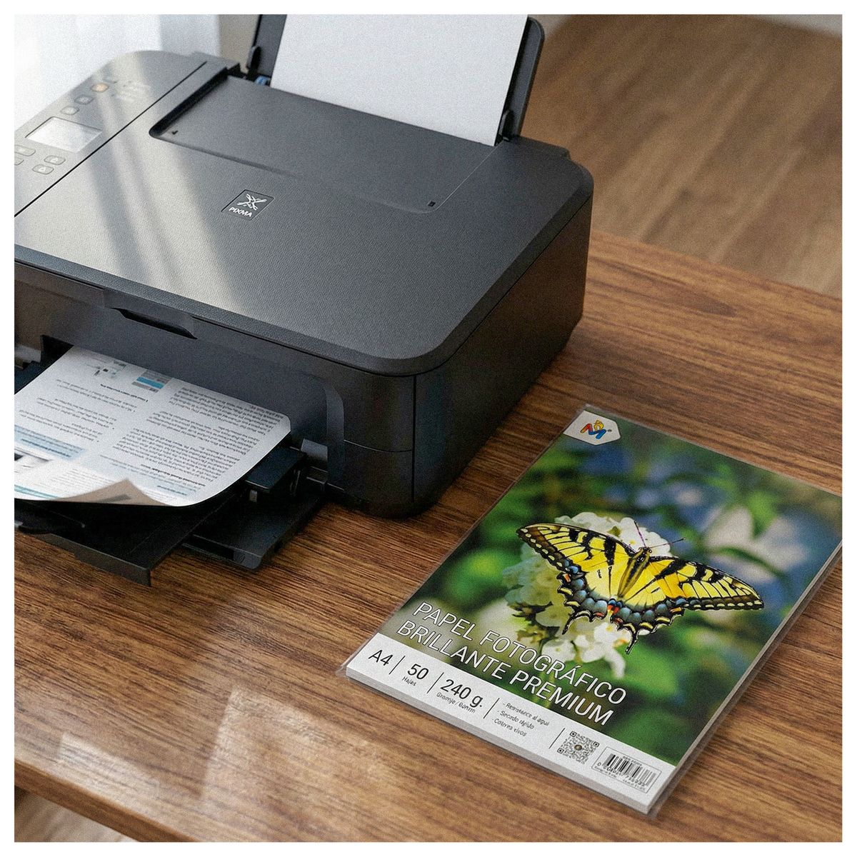 MALIK - Papel A4 230gr Glossy para Inkjet - Pack x2 100 Hojas