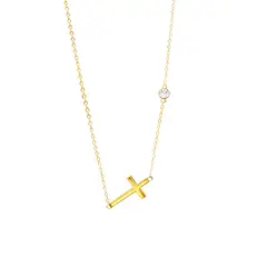 LUX JOYAS - Collar Plata 925 Cruz Punto Luz