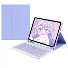 PUREPOWER - Funda con Teclado para samsung Tab A9 8.7 Pulgadas-morado