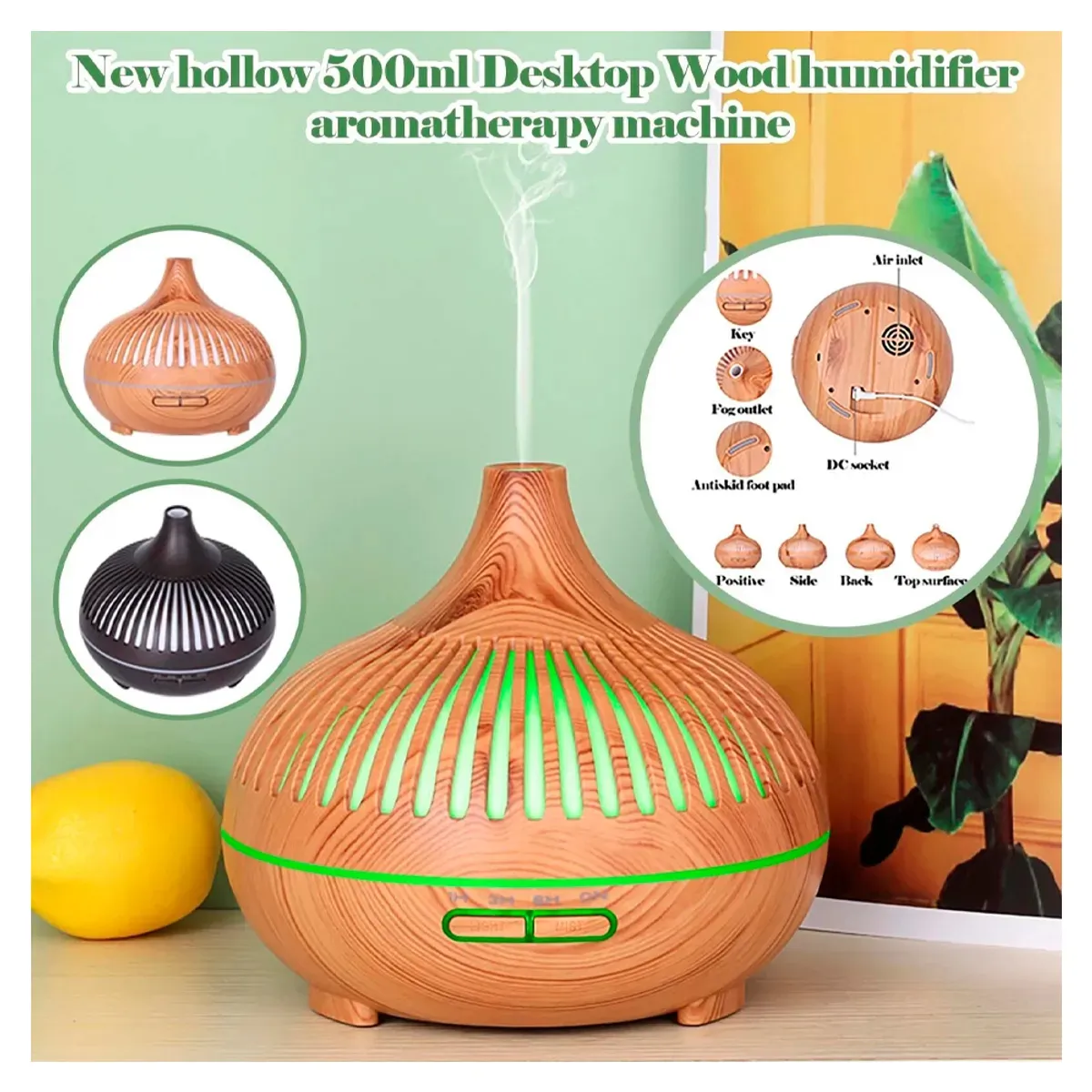 IRM - Difusor ultrasónico Humidificador de aire con escencias