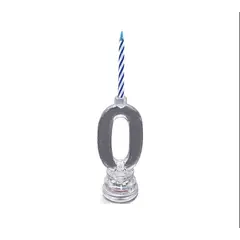 GENERICO - Vela Luminosa Número 0 Para Torta Cumpleaños Decoración Fiesta Celebración