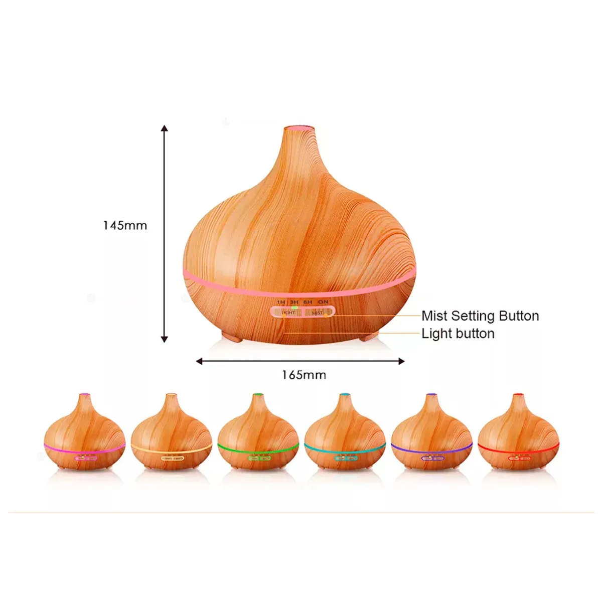 IRM - Difusor ultrasónico Humidificador de aire con escencias