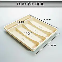 KEEP - Escurridor Cubiertos Cubertero Organizador De Cubiertos Beige