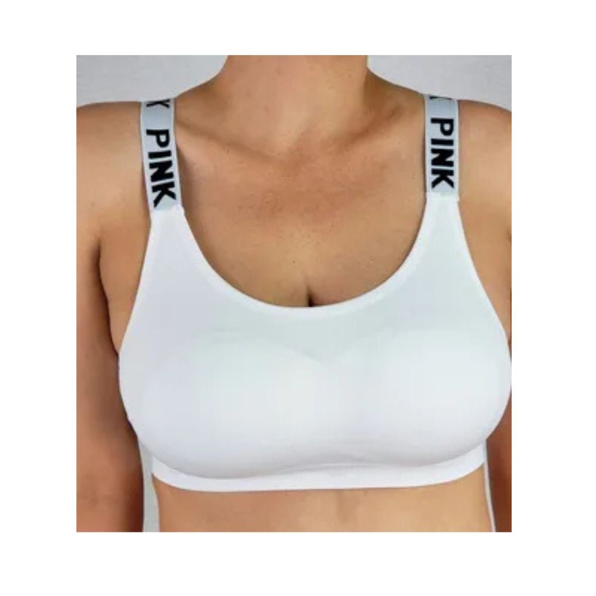 LOOK SHOP - Pack 2 Sostén Top Elasticado Mujer Deportivo Suave Pink