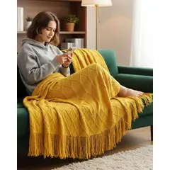 GENERICO - Mantas lujosas Para Decorar tus sofas