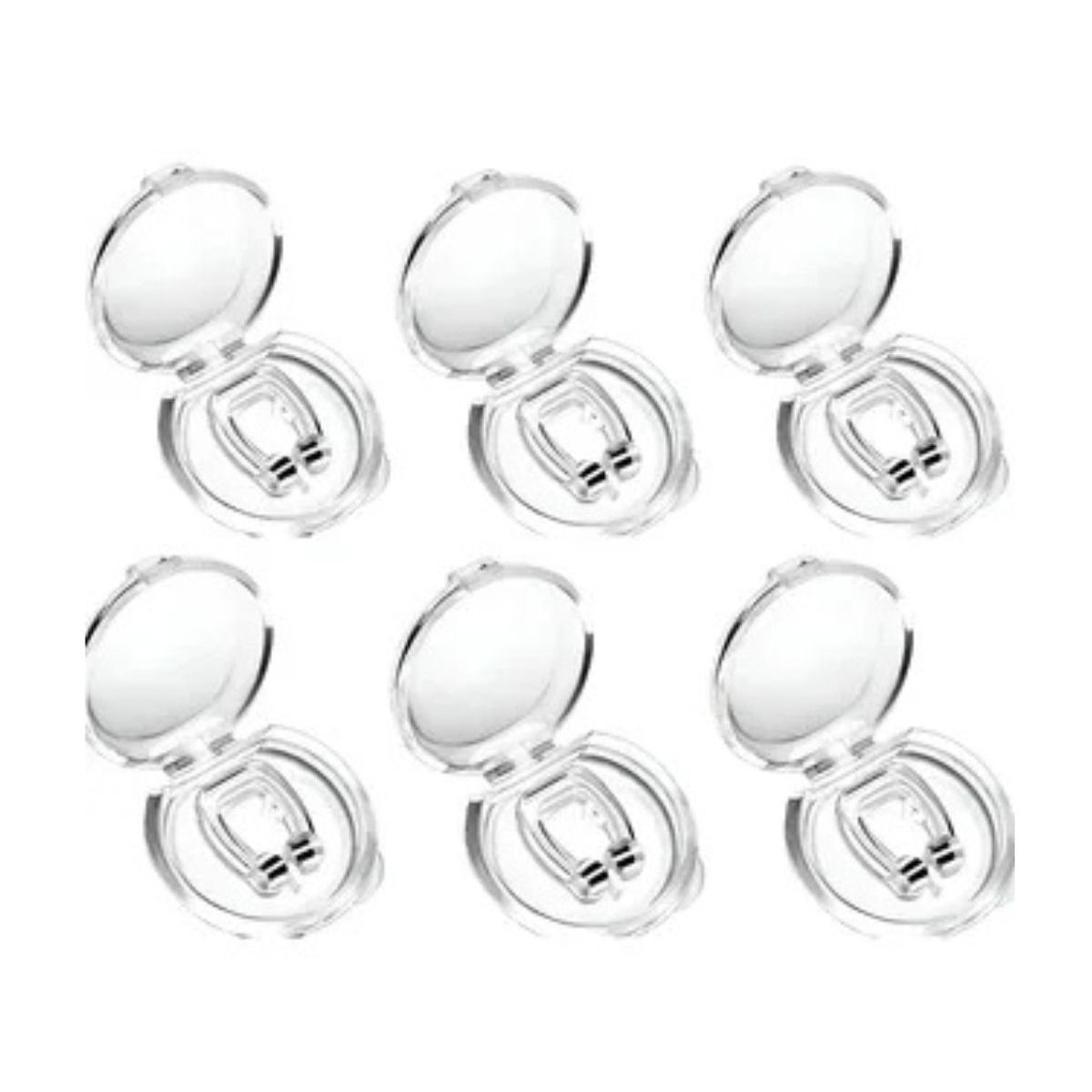 LOOK SHOP - Pack 6 Clip Nasal Anti Ronquidos Silicona Magnético. Estuche