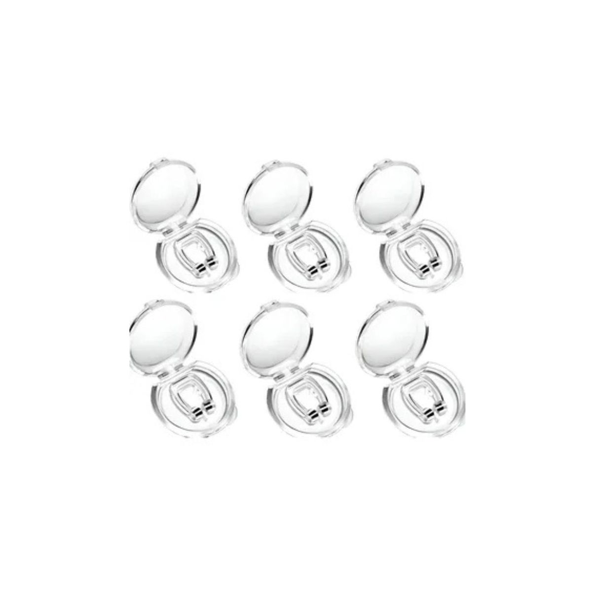 LOOK SHOP - Pack 6 Clip Nasal Anti Ronquidos Silicona Magnético. Estuche