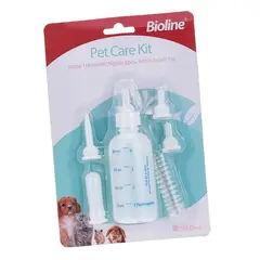 GENERICO - Set Mamadera Para Cachorros Botella Pet Biberon Tete Mascota Unicolor Bioline