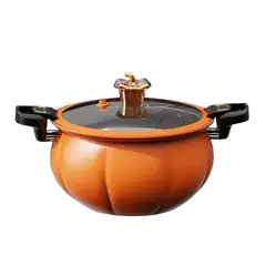 GENERICO - Olla De Micro Presión Antiadherente Guisos Calabaza 7 Lts Naranja