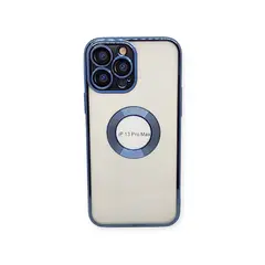 GENERICO - Funda elegante transparte generica iPhone 13 Pro Max celeste