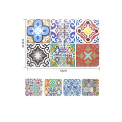 GENERICO - Set 6 Individuales y 6 Posavasos Mandalas 42x27cm