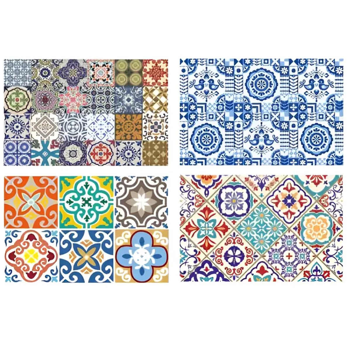 GENERICO - Set 6 Individuales y 6 Posavasos Mandalas 42x27cm
