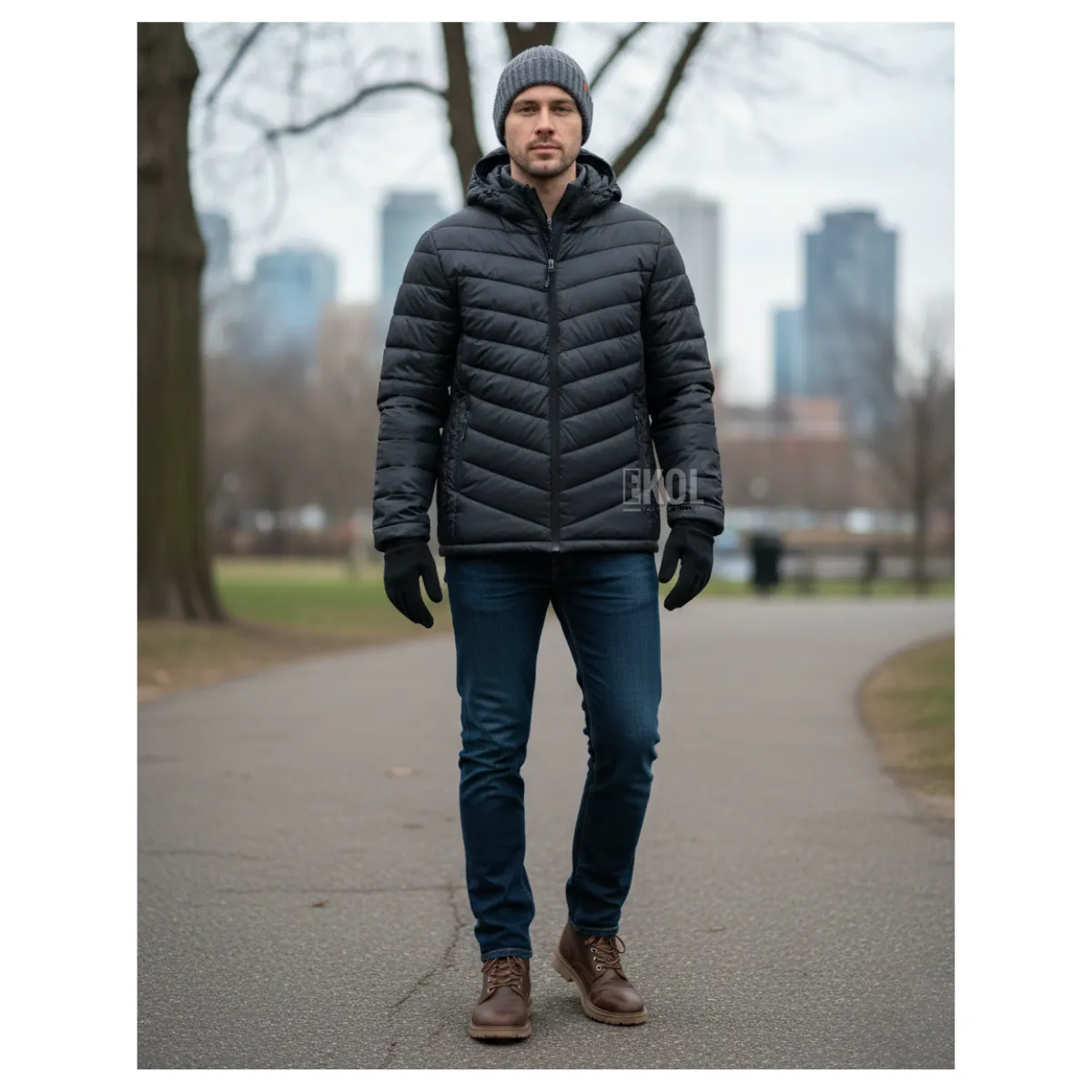 EKOL TACTICA MILITAR - Chaqueta Parka Térmica Negra Comodidad y Calce Perfecto