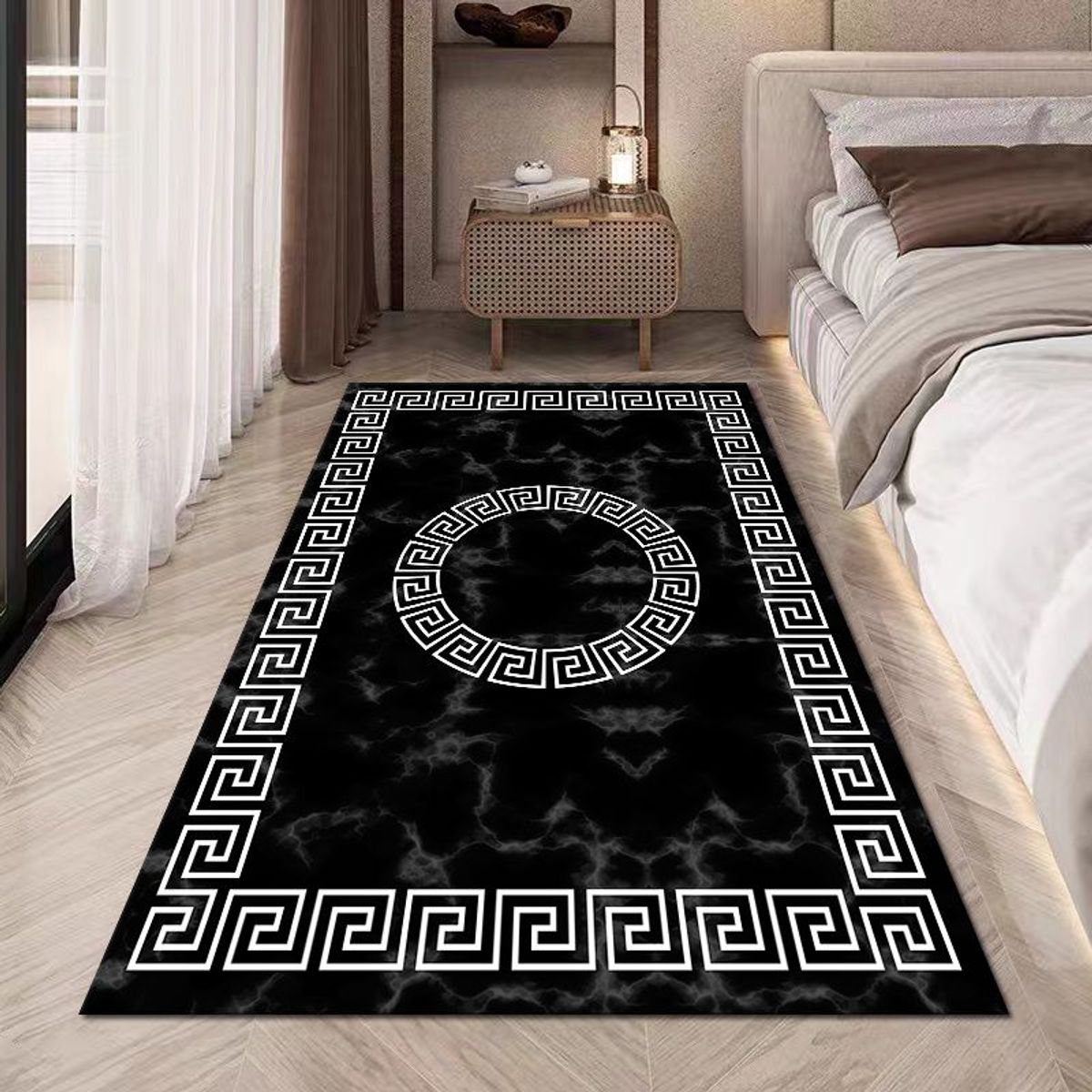 GENERICO - ALFOMBRAS LISAS PARA PASILLOS SIN PELOS CON DISEÑOS TRIDIMENSIONALES