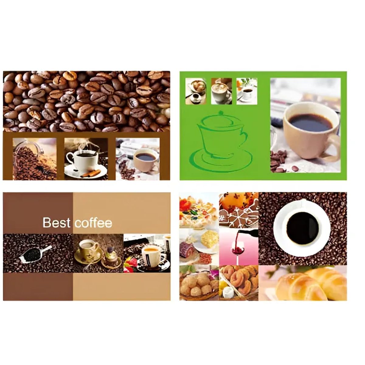 GENERICO - Set 6 Individuales y 6 Posavasos Café 42x27.5cm