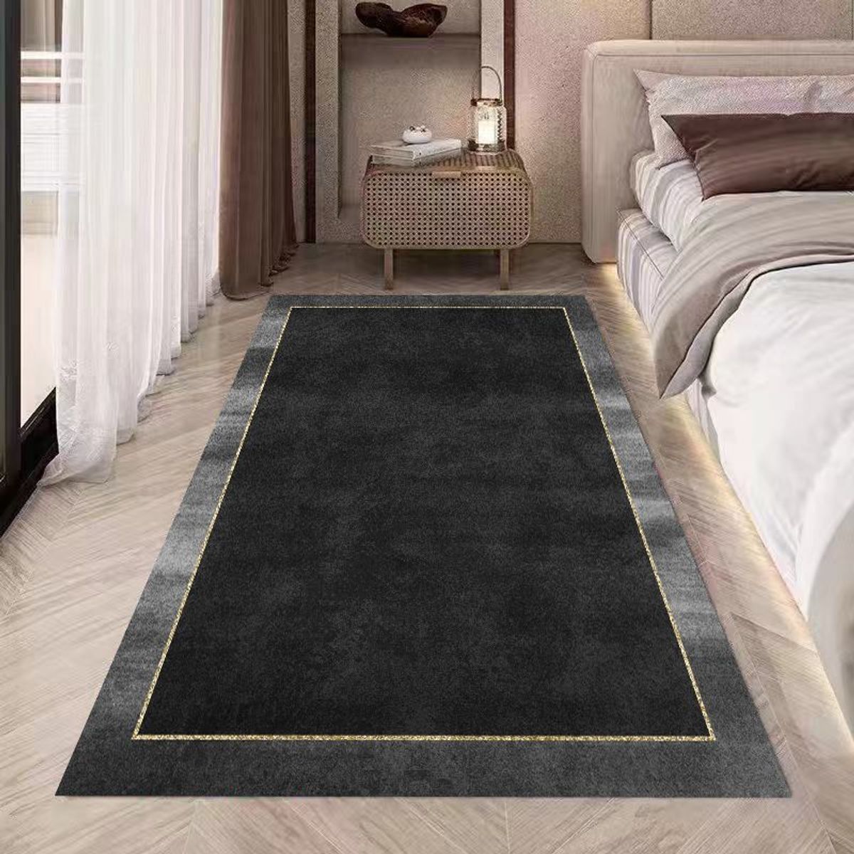 GENERICO - ALFOMBRAS LISAS PARA PASILLOS SIN PELOS CON DISEÑOS TRIDIMENSIONALES