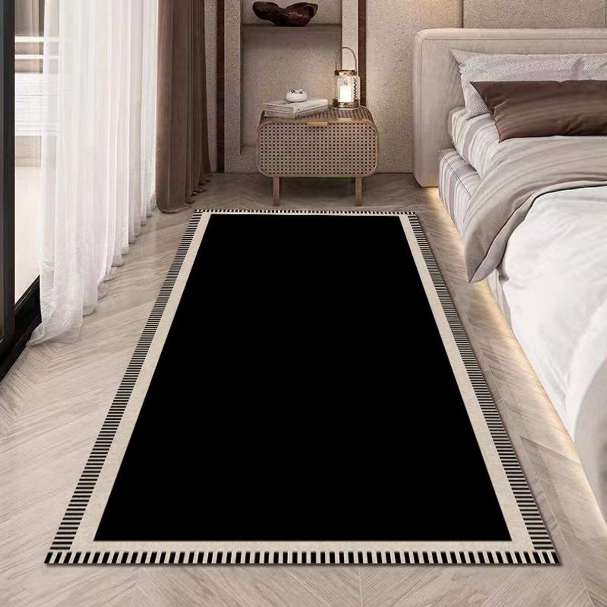 GENERICO - ALFOMBRAS LISAS PARA PASILLOS SIN PELOS CON DISEÑOS TRIDIMENSIONALES
