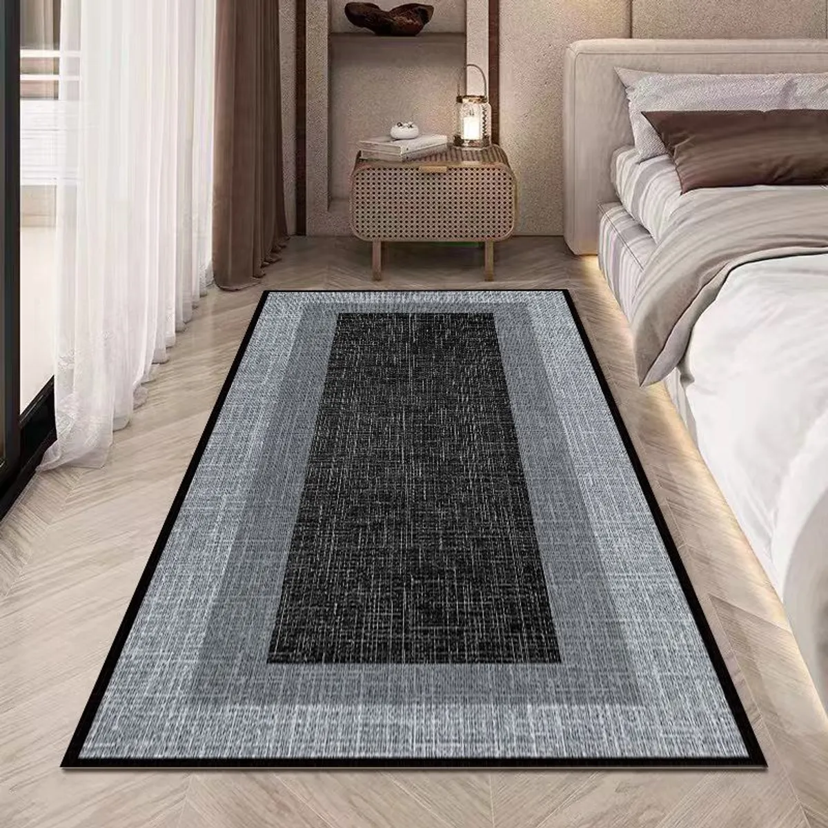 GENERICO - ALFOMBRAS LISAS PARA PASILLOS SIN PELOS CON DISEÑOS TRIDIMENSIONALES