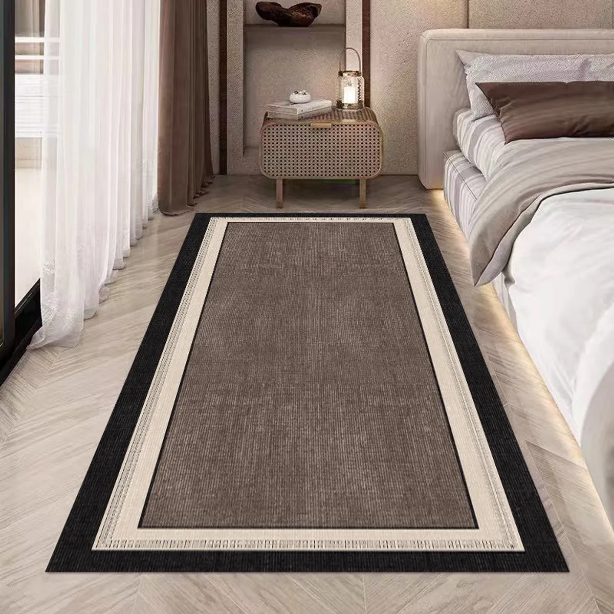 GENERICO - ALFOMBRAS LISAS PARA PASILLOS SIN PELOS CON DISEÑOS TRIDIMENSIONALES