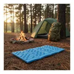 EKOL TACTICA MILITAR - Cojín Asiento Plegable De Espuma Alfombrilla Camping Azul