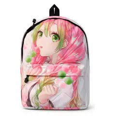 GENERICO - Mochila Disño Mitsuri Kanroji 18l + Estuche Dulces Poliester Rosa
