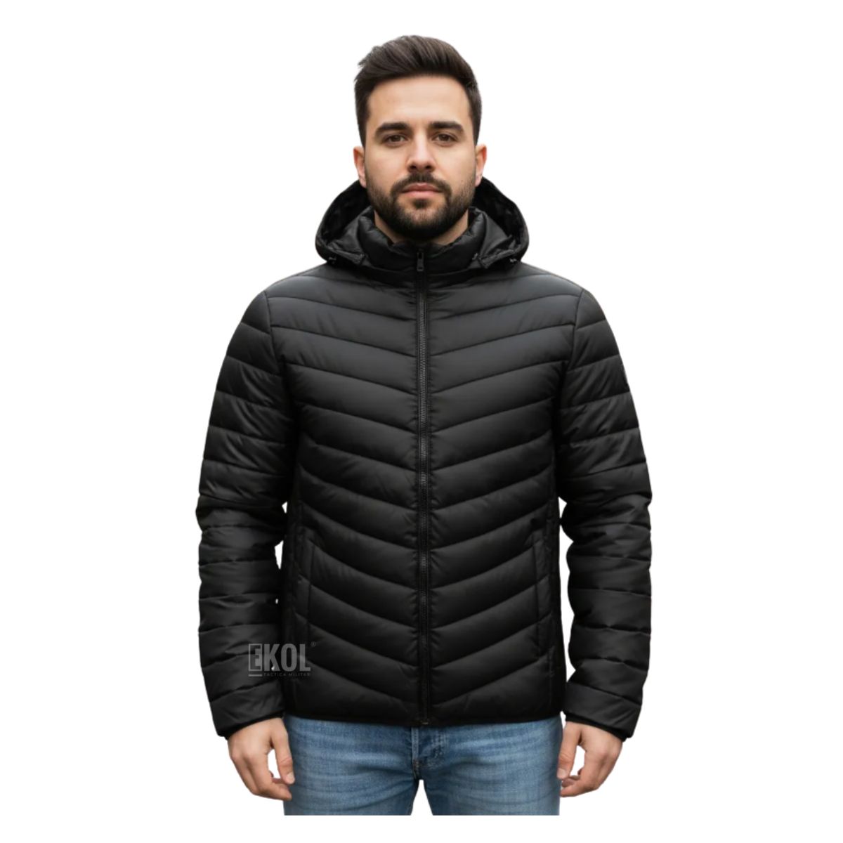 EKOL TACTICA MILITAR - Chaqueta Parka Térmica Negra Comodidad y Calce Perfecto