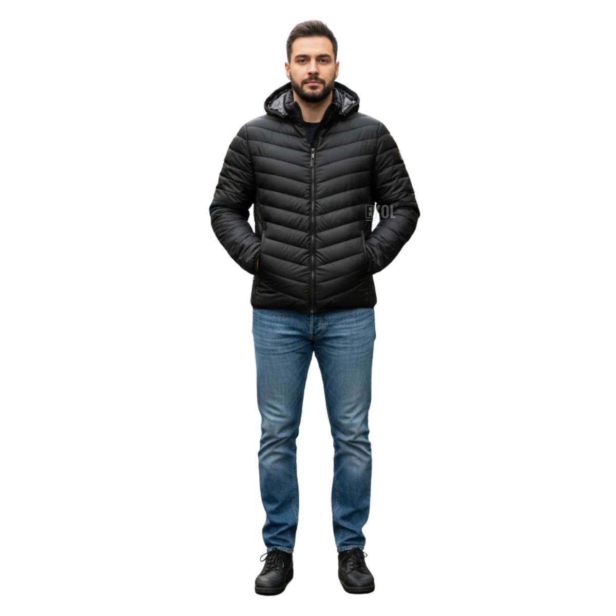 EKOL TACTICA MILITAR - Chaqueta Parka Térmica Negra Comodidad y Calce Perfecto