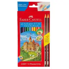 FABER-CASTELL - 12 Ecolapices De Colores +2 Grafitos Faber Castell 14 Pcs Multicolor
