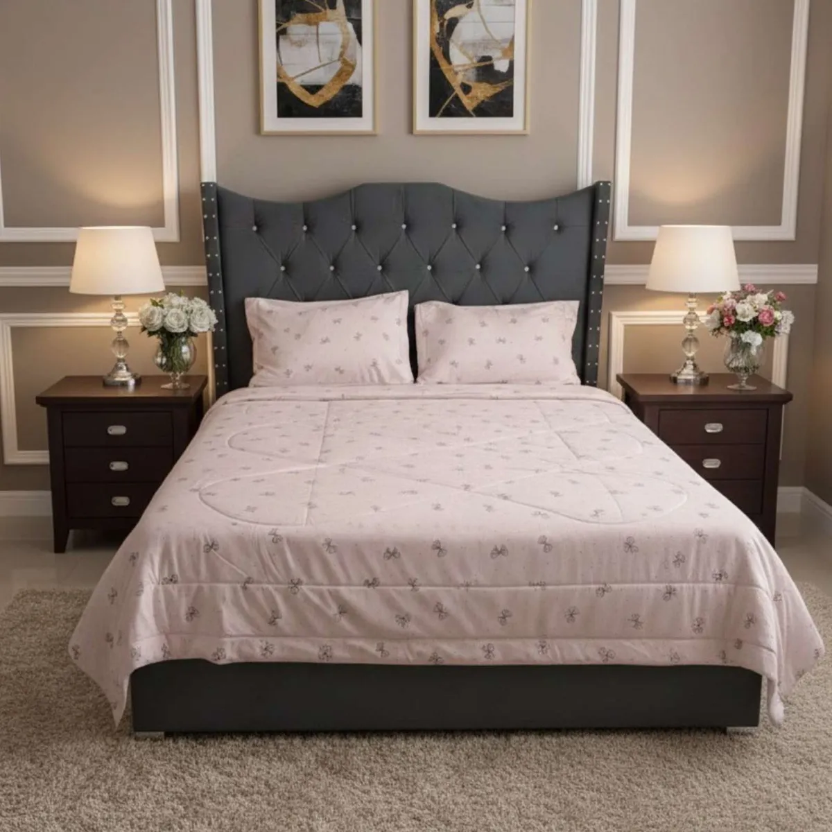 GENERICO - Cubrecama Nórdico King + 2 Fundas de Almohada