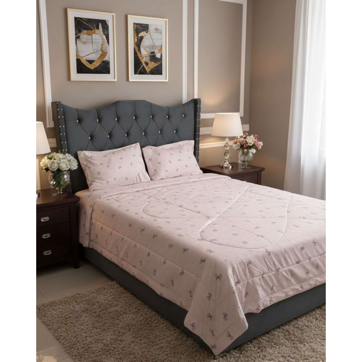 GENERICO - Set Plumón Nórdico Ligero 2 plazas + 2 Almohadas