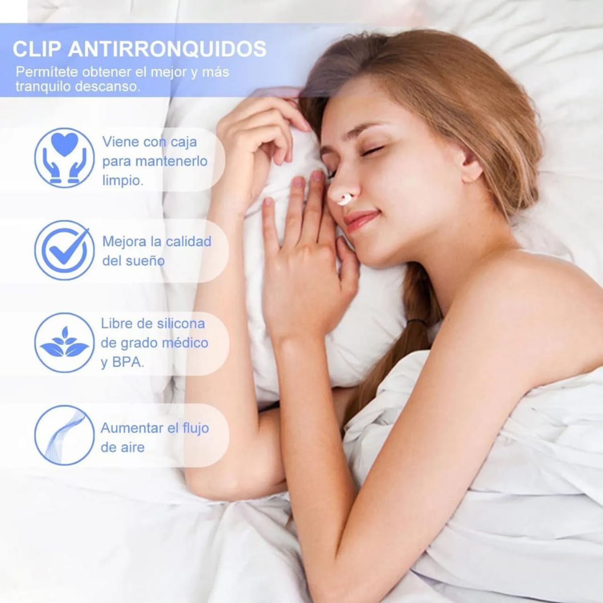 MOVI - ANTIRRONQUIDO BIOMETRICO NOSE CLIP