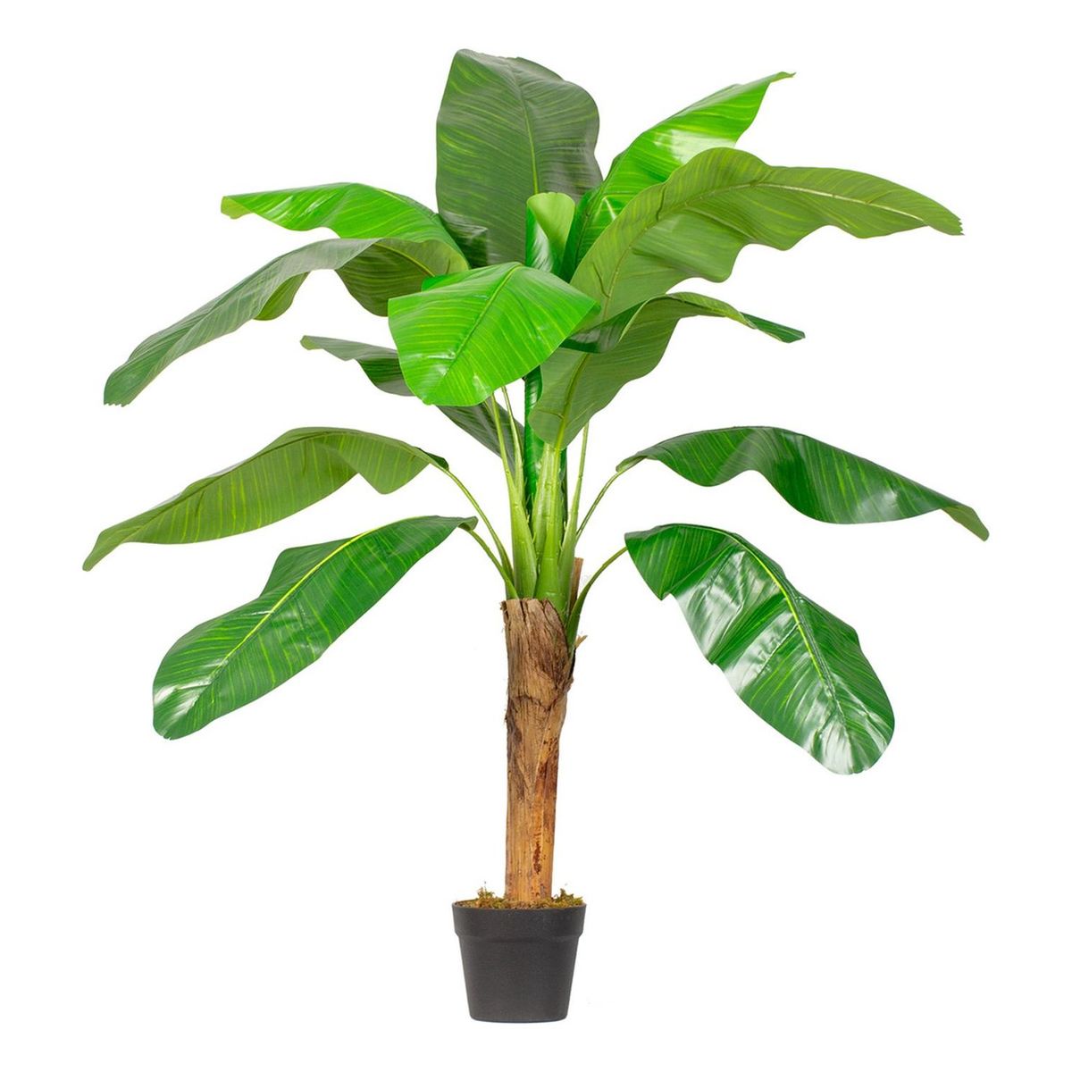ARBUSTO REAL - Planta Artificial Banano 120 Cm Luxury 12 Hjs / Arbusto Real Verde