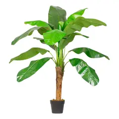ARBUSTO REAL - Planta Artificial Banano 120 Cm Luxury 12 Hjs / Verde