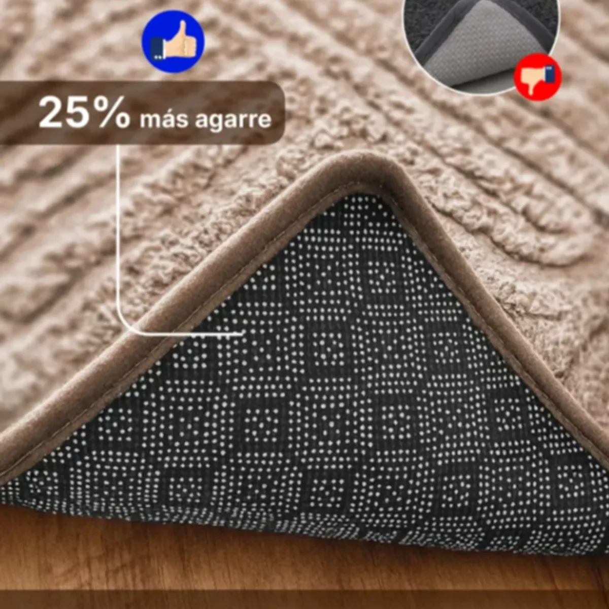 GENERICO - Alfombra Grande 2x2.4m Moderna Peluda Suave Sala De Estar 2 M 2.4 M