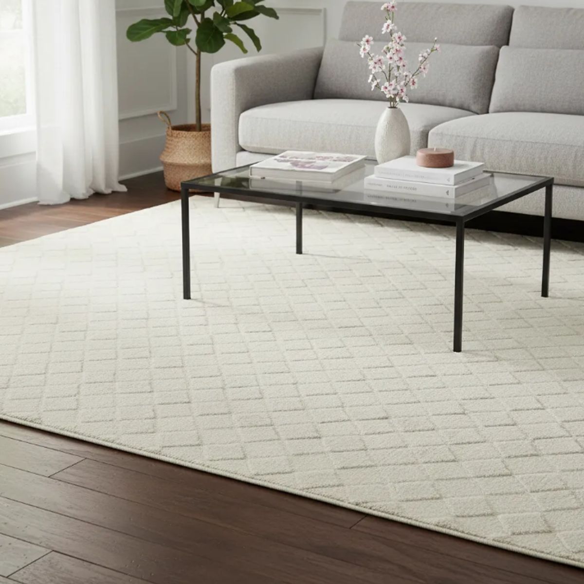 GENERICO - Alfombra Grande 2x2.4m Moderna Peluda Suave Sala De Estar 2 M 2.4 M