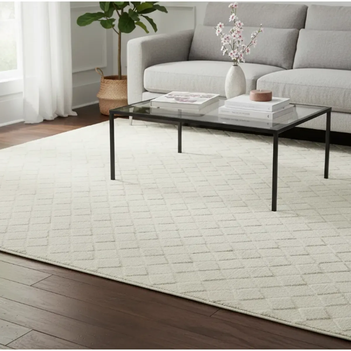 GENERICO - Alfombra Grande 2x2.4m Moderna Peluda Suave Sala De Estar 2 M 2.4 M