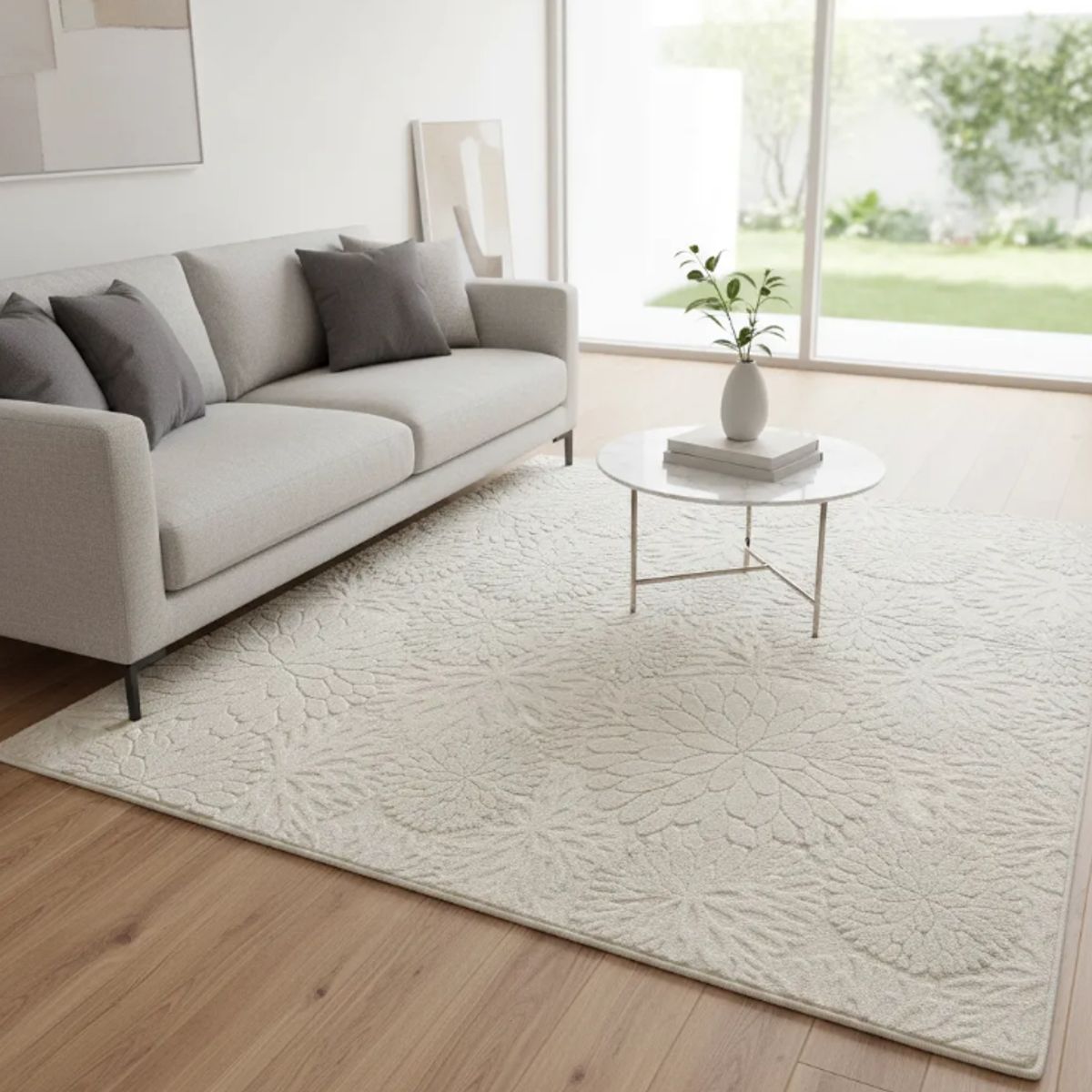GENERICO - Alfombra Grande 2x2.4m Moderna Peluda Suave Sala De Estar 2 M 2.4 M