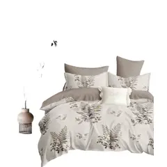 GENERICO - Cubrecama 2 plazas beige floreado