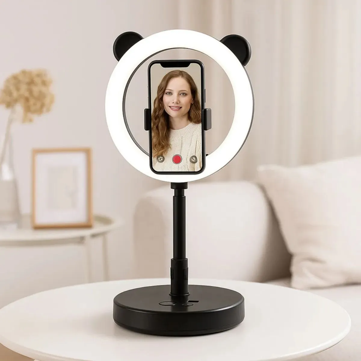 Aro de Luz Portátil G2 con Base Redonda  LED para Fotos y Videos, marca MOVI - Foto Principal