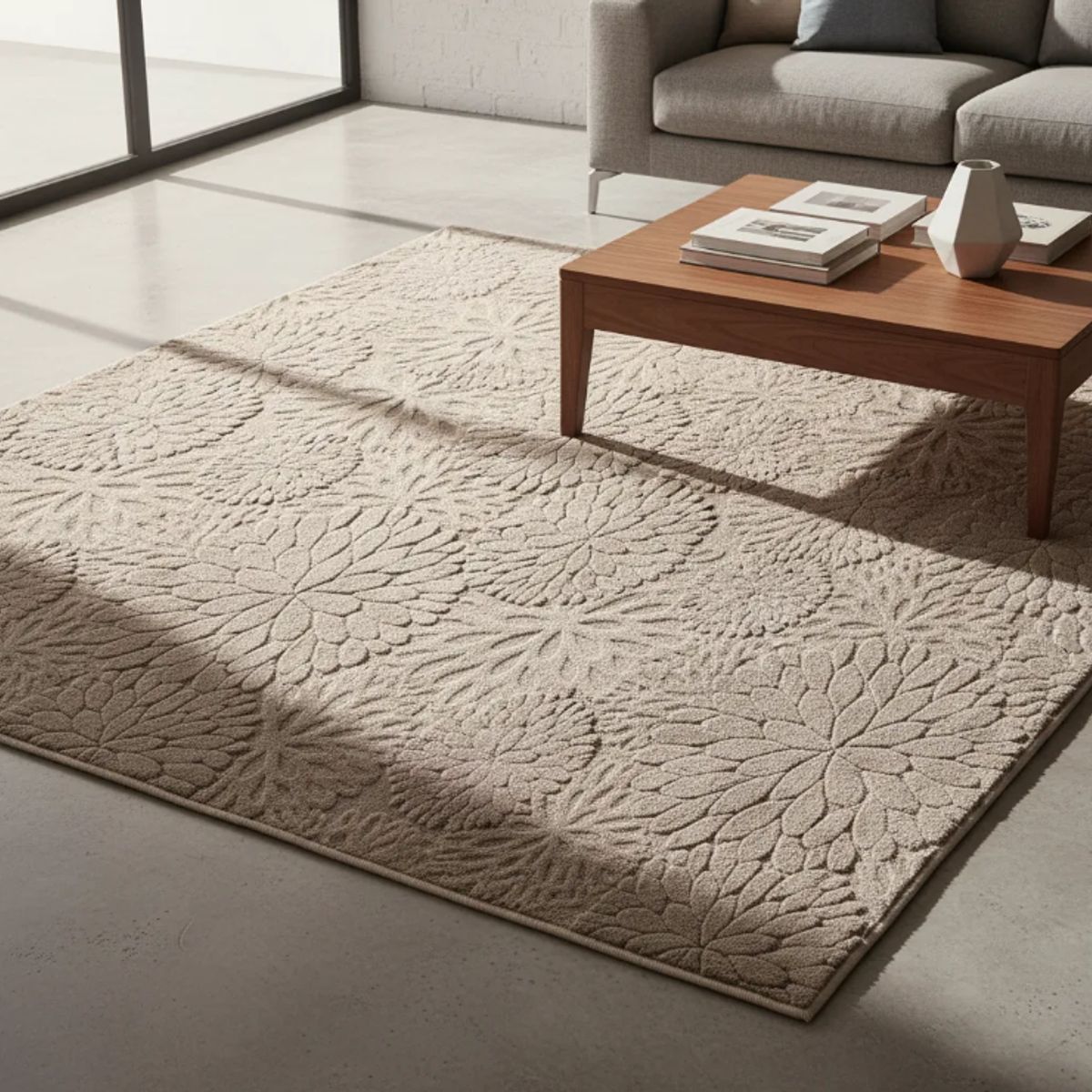 GENERICO - Alfombra Grande 2x2.4m Moderna Peluda Suave Sala De Estar 2 M 2.4 M