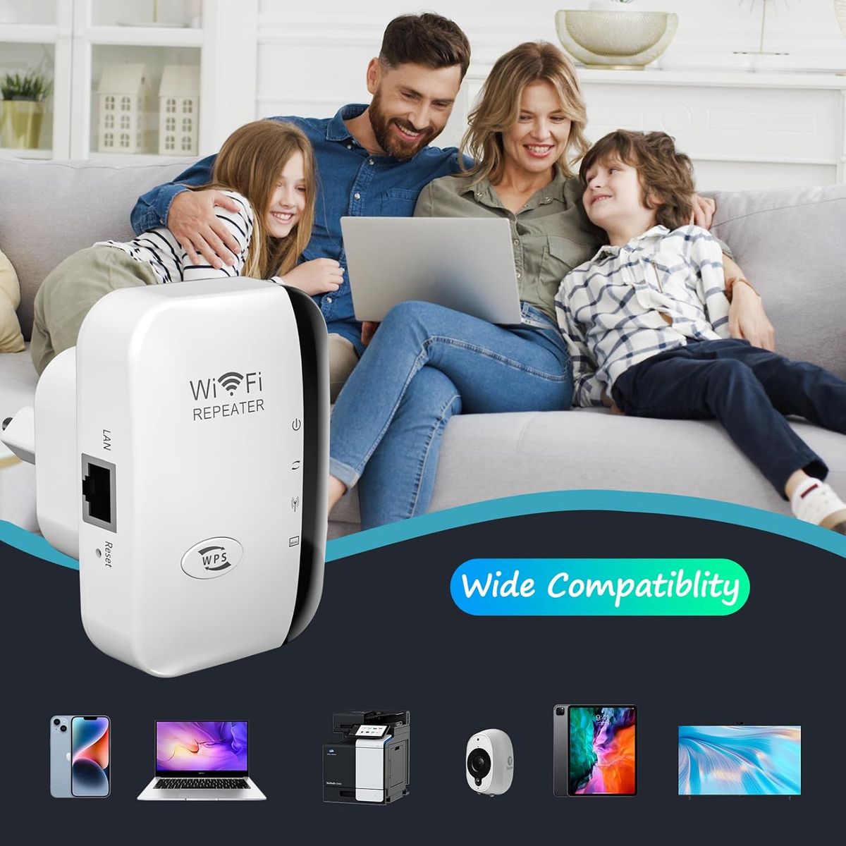 MOVI - Amplificador WiFi de Alta Potencia  Señal Estable y Cobertura Total en tu Hogar
