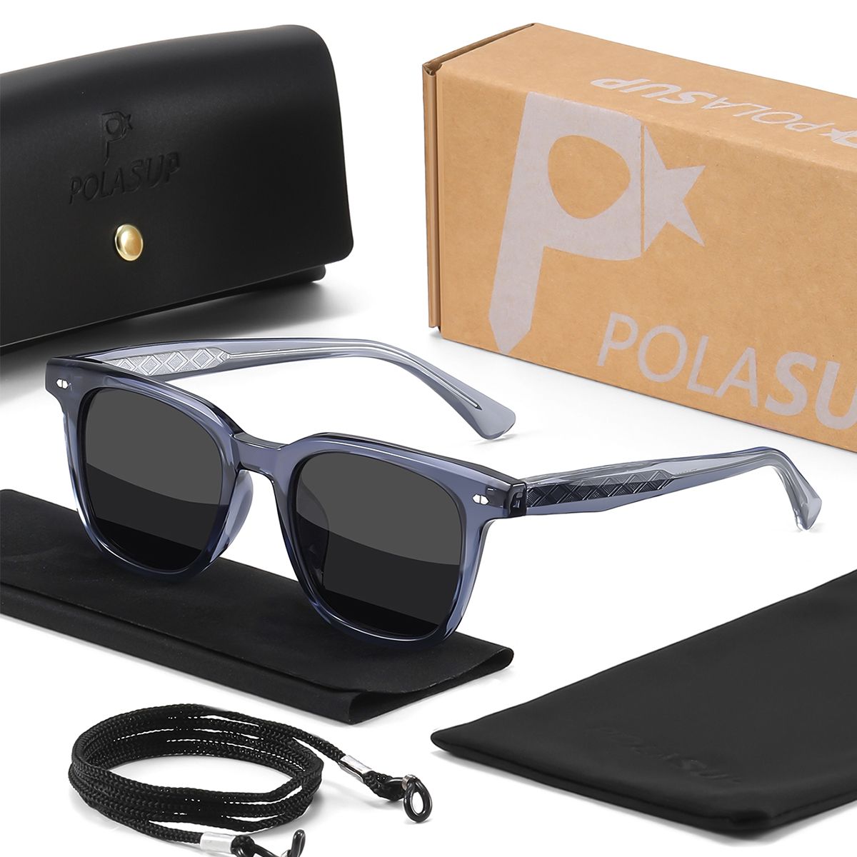 POLASUP - POLASUP TR90 LENTES Gafas de sol hombre mujer protección UV400 ideales Clásico moda recaja Regalo