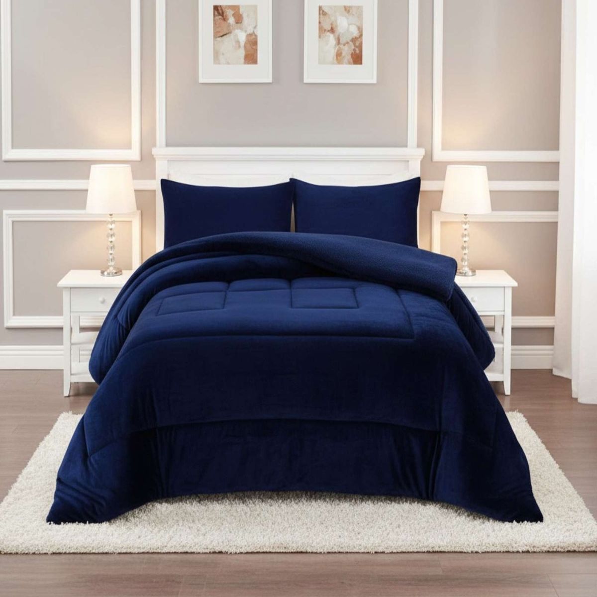 GENERICO - Cubrecama Premium Plush Con Chiporro Invierno King