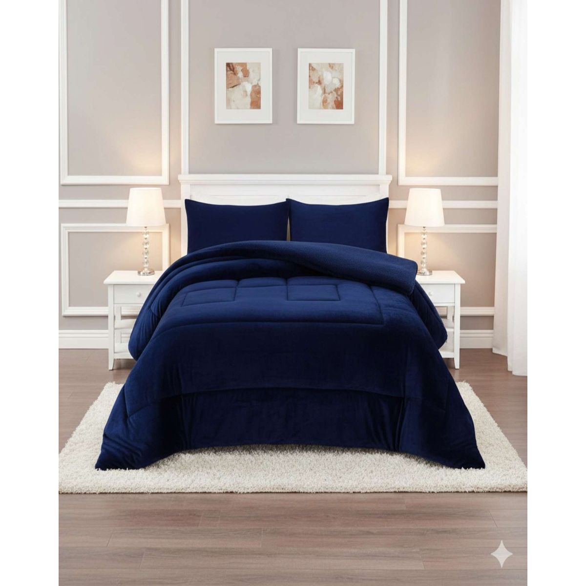 GENERICO - Cubrecama Premium Plush Con Chiporro Invierno King