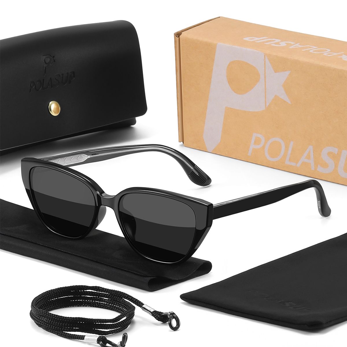 POLASUP - POLASUP TR90 mujer LENTES Gafas de sol hombre protección UV400 ideales Clásico moda recaja Regalo