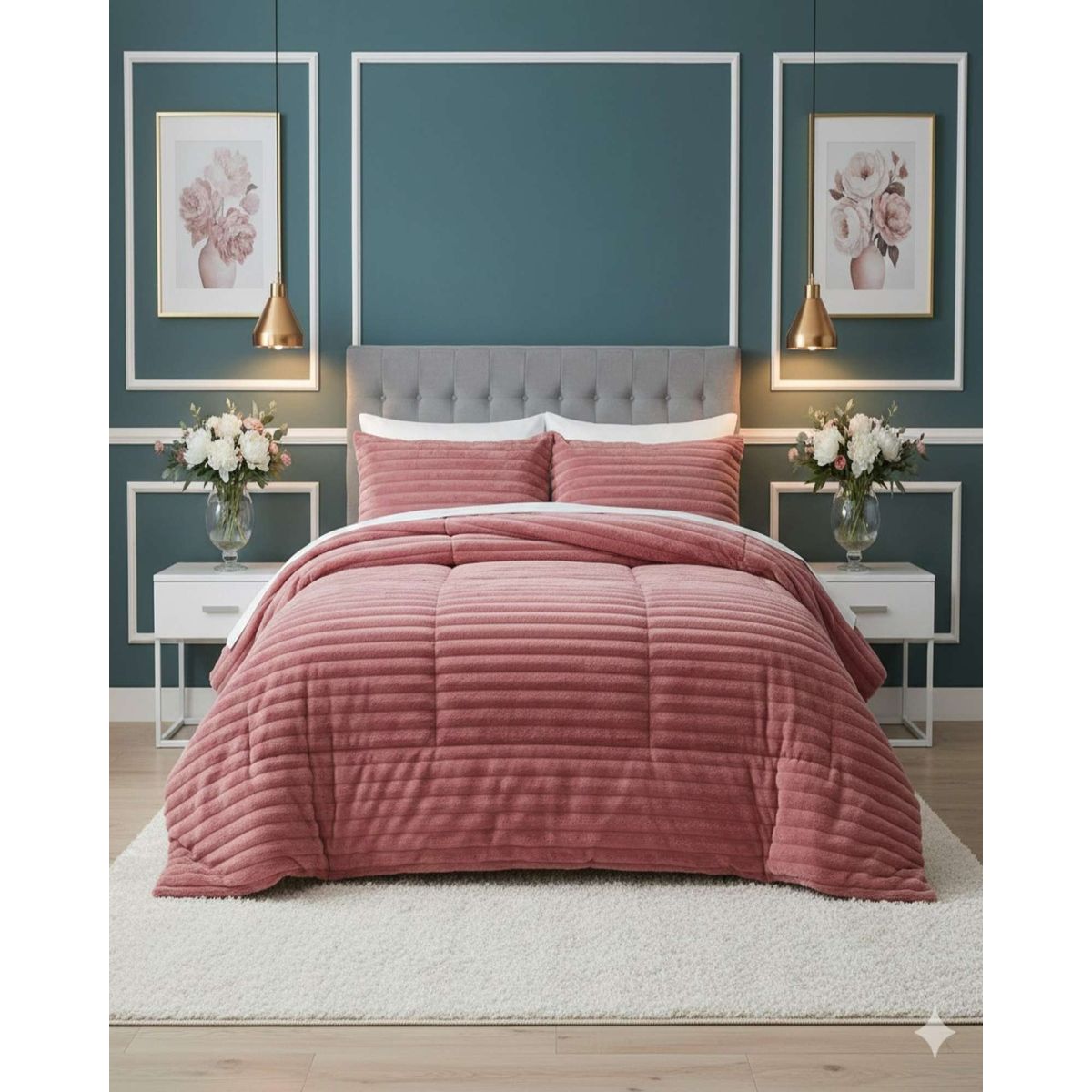 GENERICO - Cubrecama Premium Plush Con Chiporro Invierno 2 Plazas