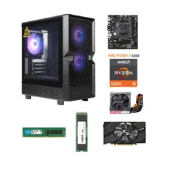 AMD CORP - COMPUTADOR GAMER RYZEN 5 5500/ 512 SSD/16GB RAM/ INTEL ARC A380 6GB/650W CLIO