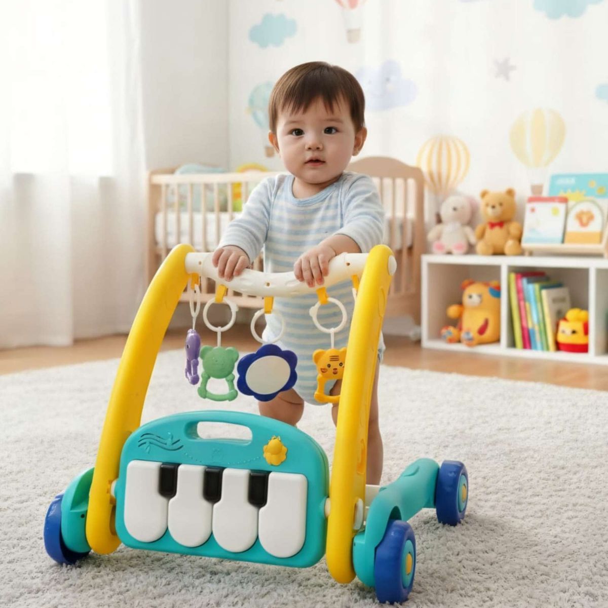 GENERICO - Andador ajustable con gimnasio musical para bebes
