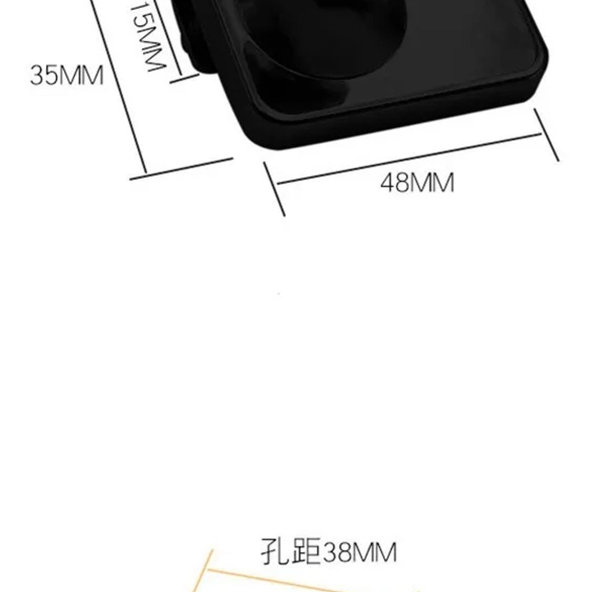 GENERICO - Cerradura Puerta Vidrio Mueble Doble De 3 A 8mm Negro